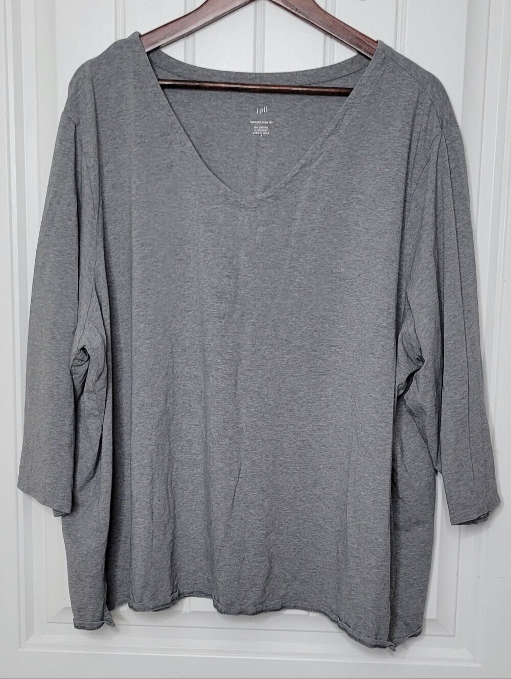 J. Jill Heather Gray V-Neck Tee
